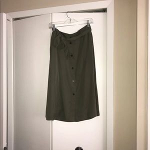 Loft Midi Skirt Olive Green